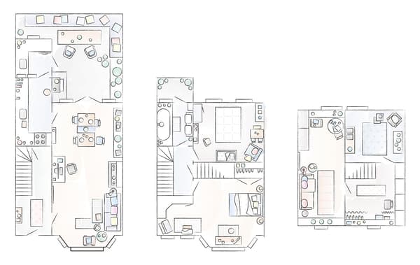A floorplan of Marrit’s home.