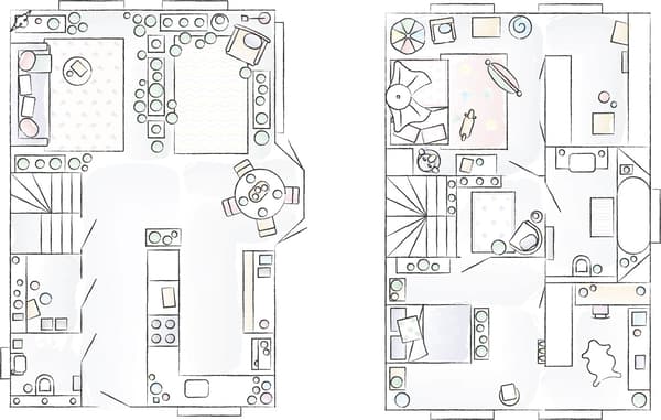 A floorplan of Miriam’s home.