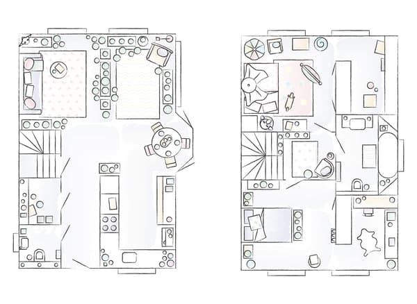 A floorplan of Miriam’s home.