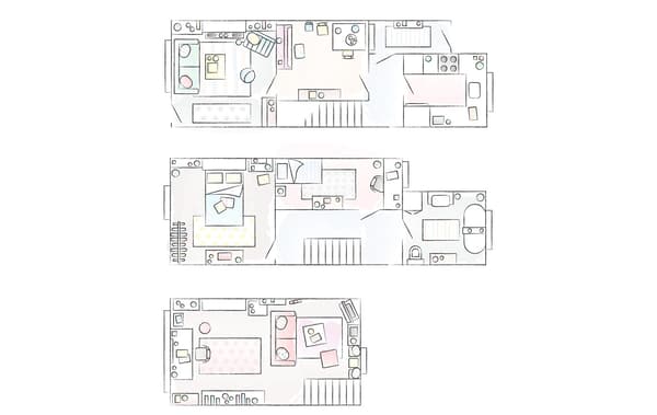 A floorplan of Toni’s home.