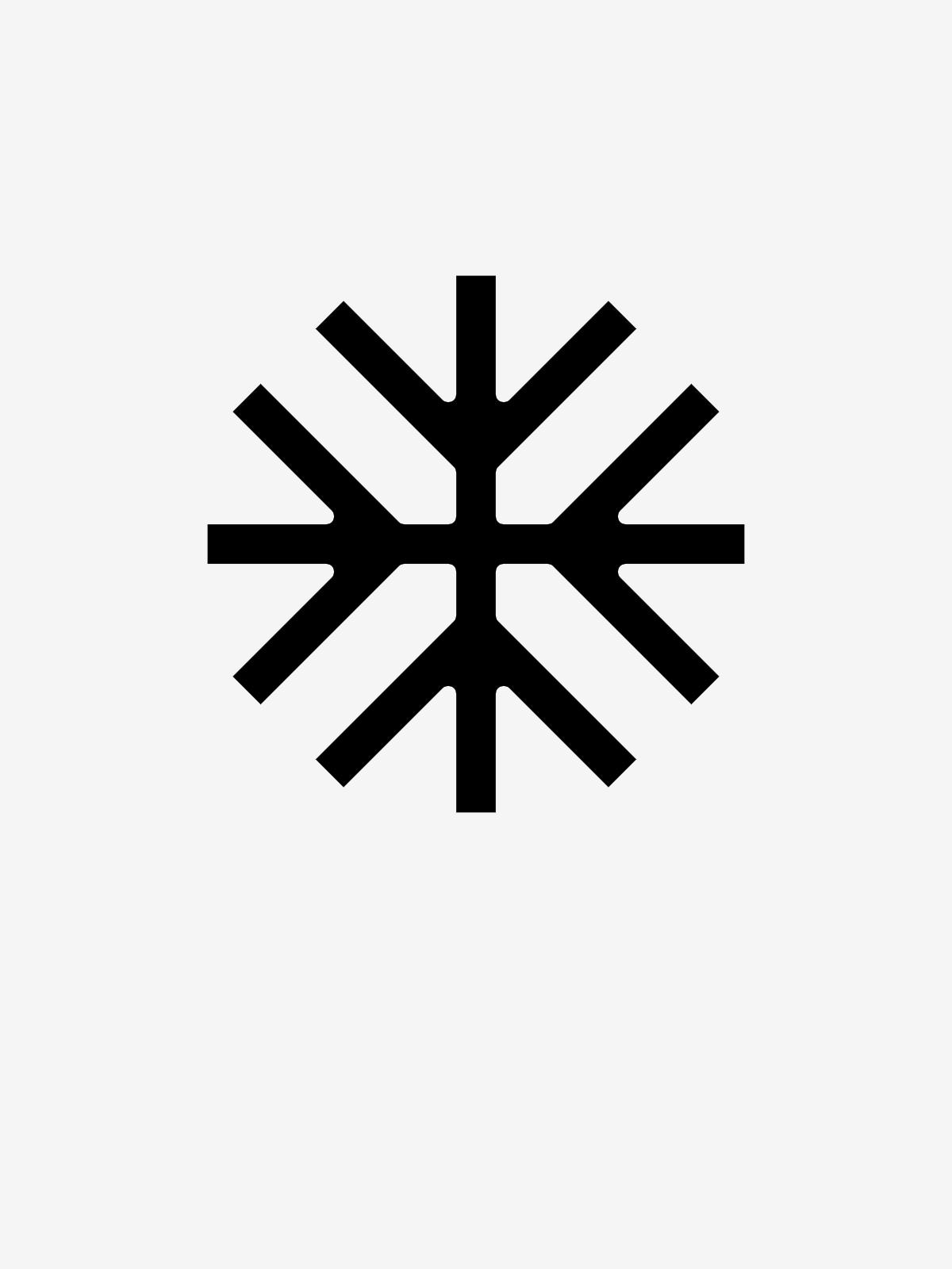 A freezer-safe symbol in black