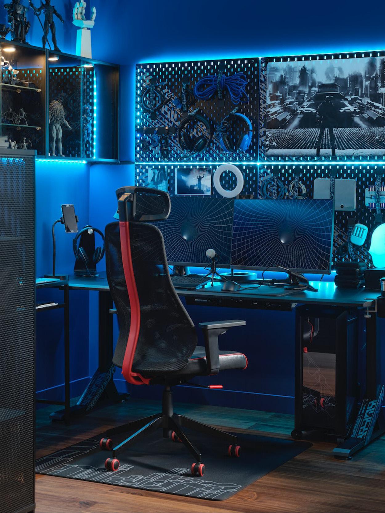 A gaming room
