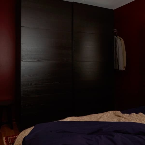 A GIF shows the function of a wardrobe interior lighting.