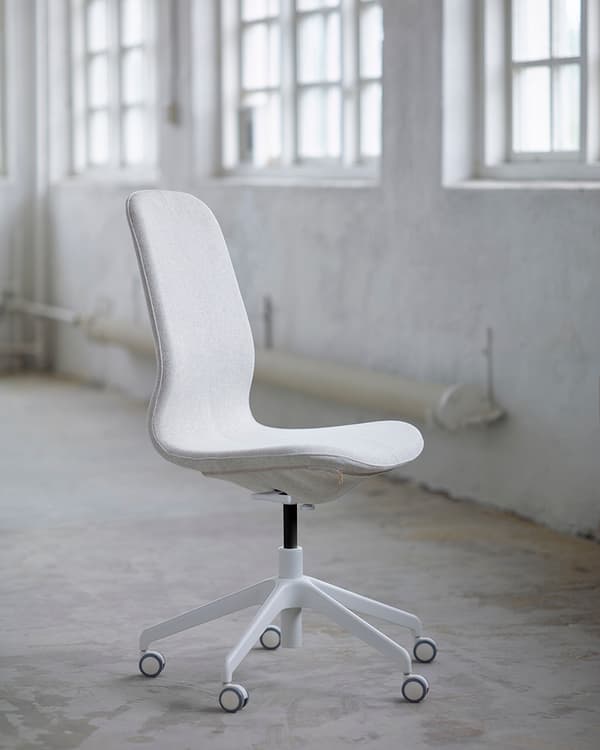 A grey office chair