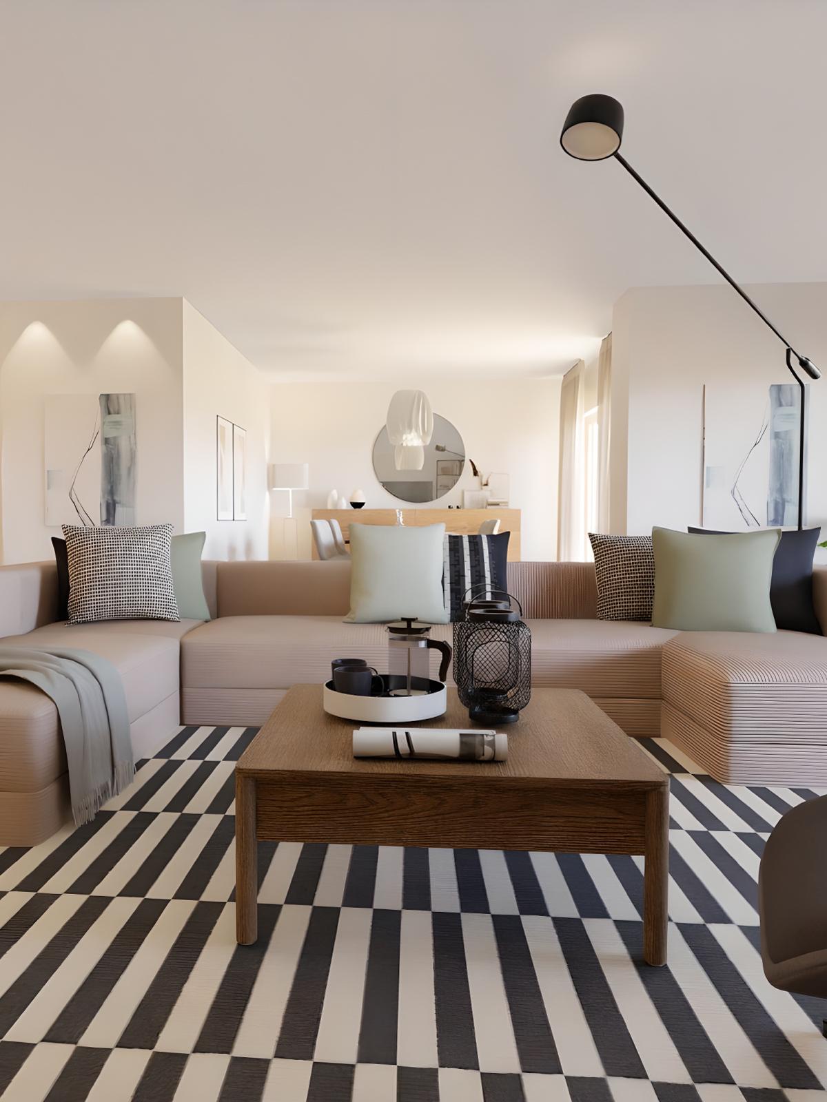 A living room for entertaining, elegant and comfortable