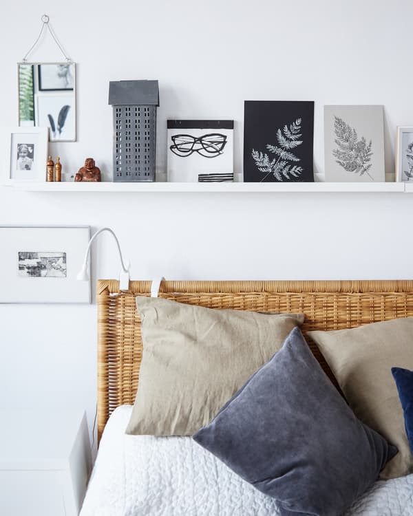 A low picture rail makes it easy to swap artwork round.