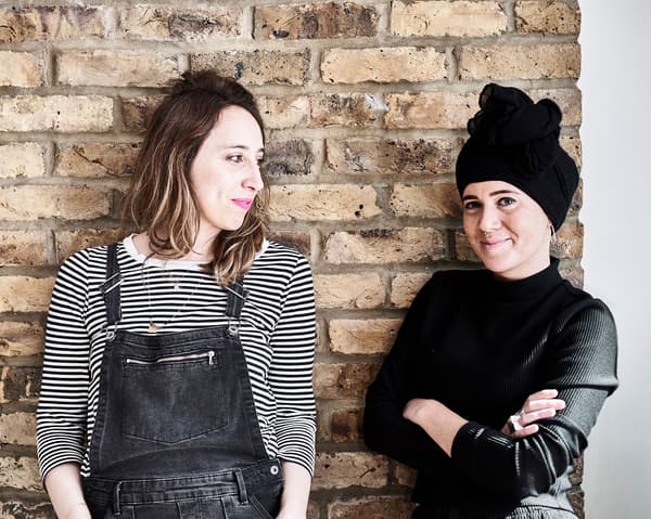 A portrait of Katie and Elkie.