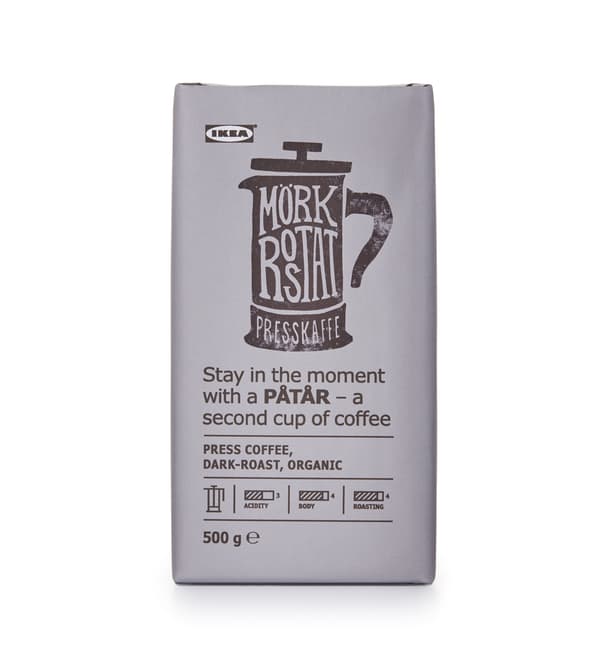 A purple packet of PÅTÅR coffee.