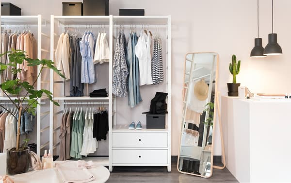 A retail store showing storage solution system