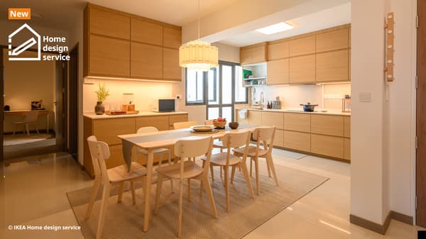 A Scandinavian-inspired 4-room BTO flat for a young family of 3 designed by IKEA Home design service