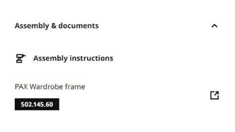 A screenshot of Assembly & documents section