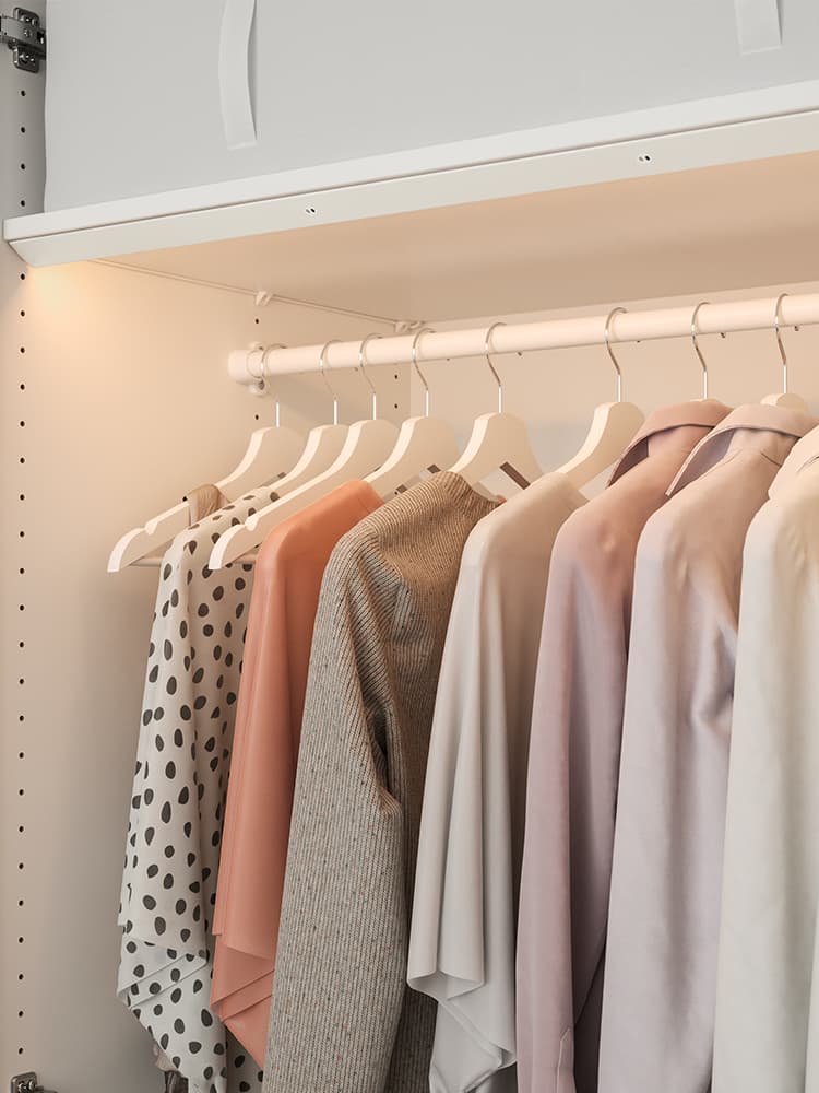 A wardrobe with lightning