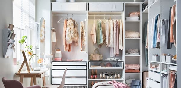 A white PAX Wardrobe Solution