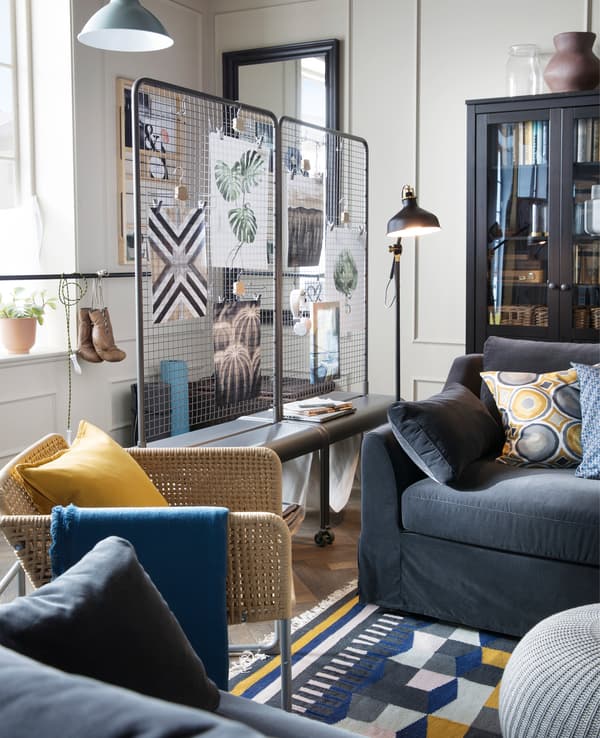 After your mindfulness practice, relax on a comfortable sofa! Try IKEA FÄRLÖV sofa in dark grey. It offers extra-soft comfort and support because of its cushions with a core of pocket springs and a top layer of cut foam and polyester fibre.