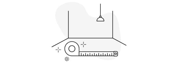 An illustration of a measuring tool in a room