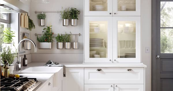 AXSTAD kitchen series with a matte, white surface