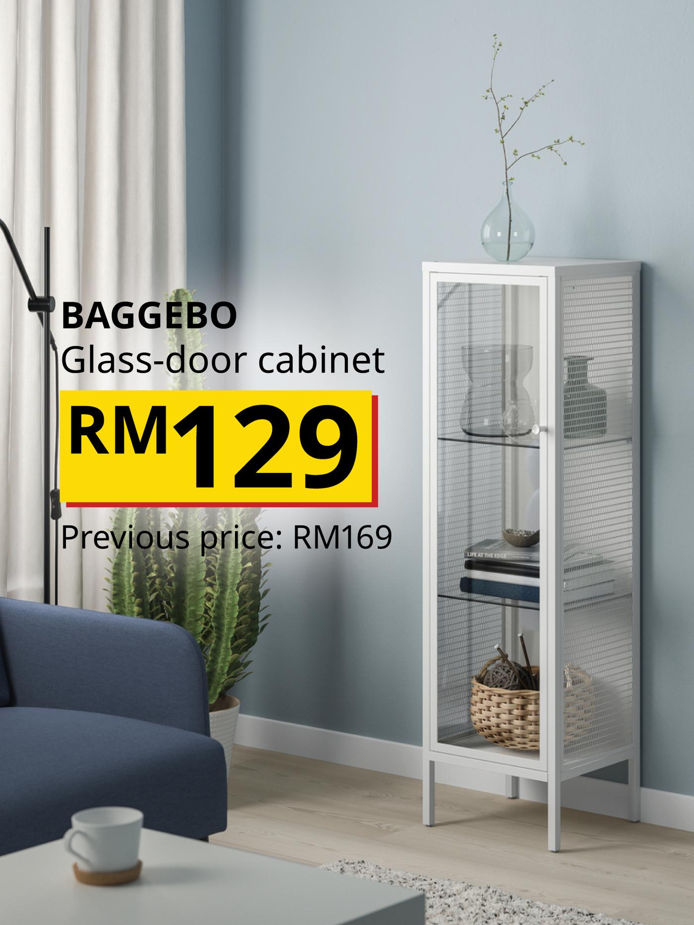 BAGGEBO glass door cabinet