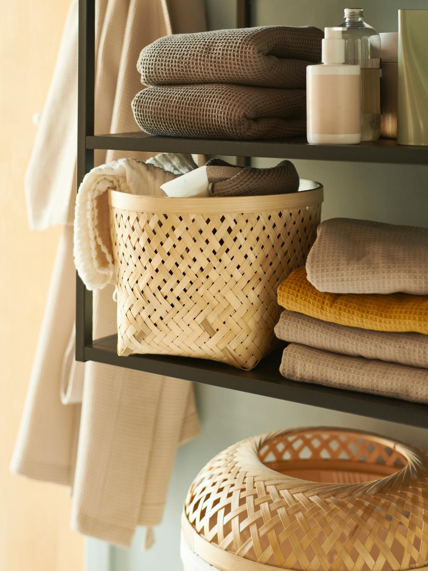 Basket on a shelve
