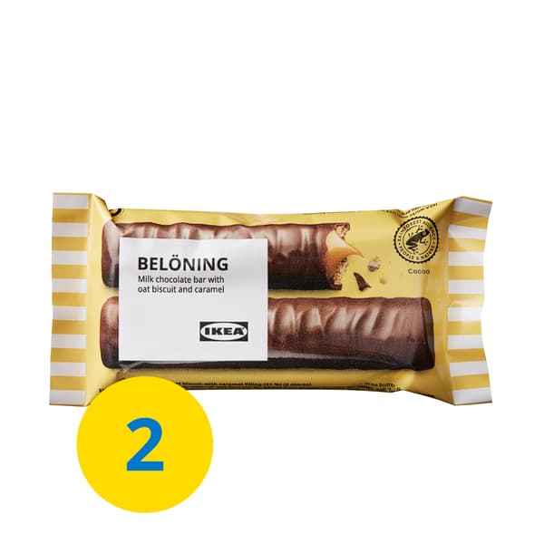 BELÖNING milk chocolate bar.