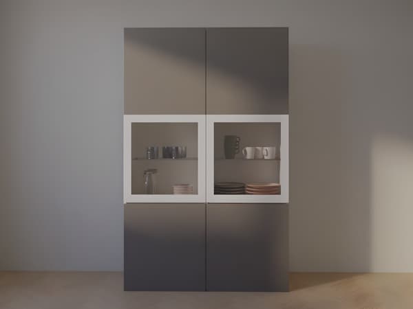 BESTÅ Storage combination w glass doors