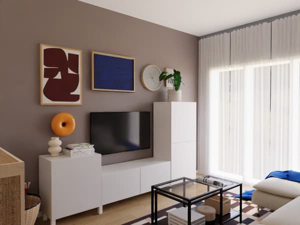 BESTÅ TV sestav/LAPPVIKEN bela, 240x42x138 cm