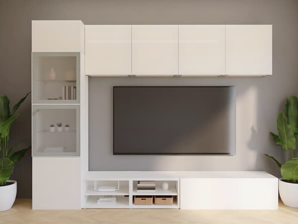 BESTÅ TV storage combination/glass doors