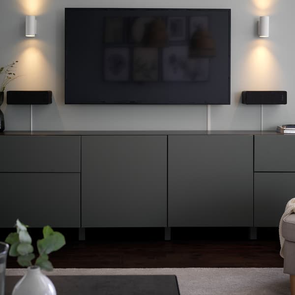 BESTÅ TV unit with wall fittings to mount your TV on the wall