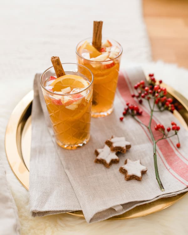 Boissons et biscuits de Noël