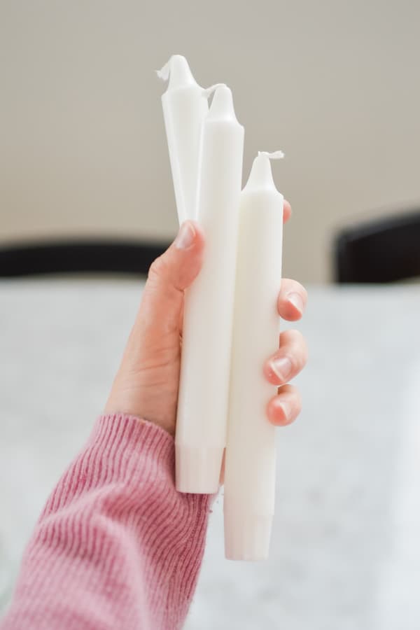 Bougies blanches sans parfum