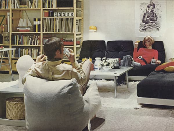 Bringing the storage shelf in from the garage to the living room was the key to IVAR’s success. Here is a spread from the 1971 IKEA catalogue.