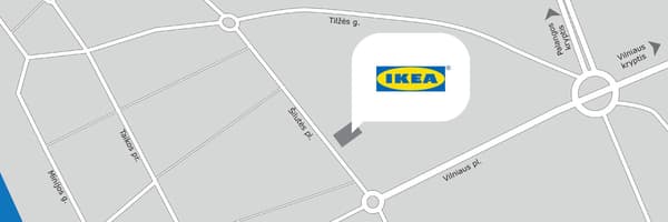 Bus traffic map to IKEA pick-up and ordering point in Klaipėda.