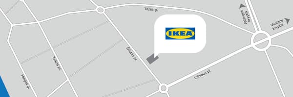 Bus traffic map to IKEA pick-up and ordering point in Klaipėda. 