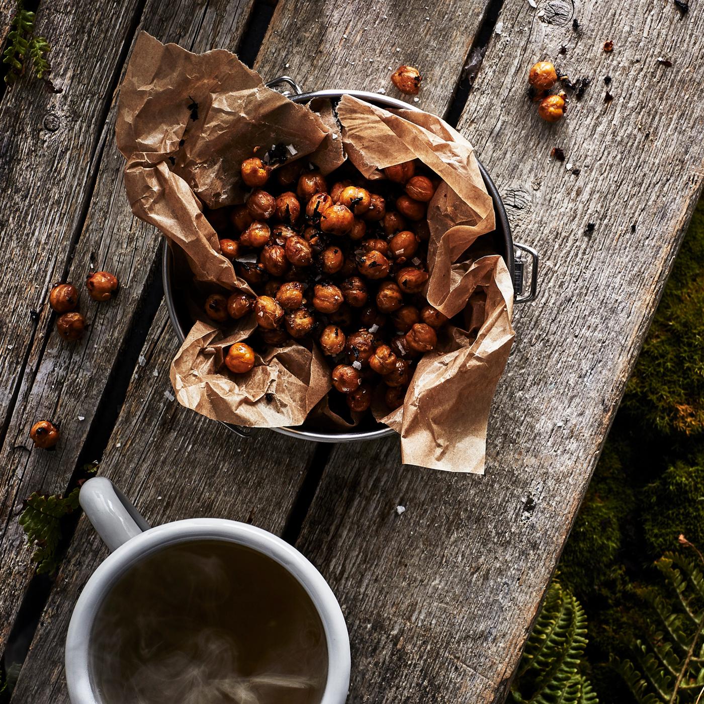 Chai and chilli toasted chickpeas.