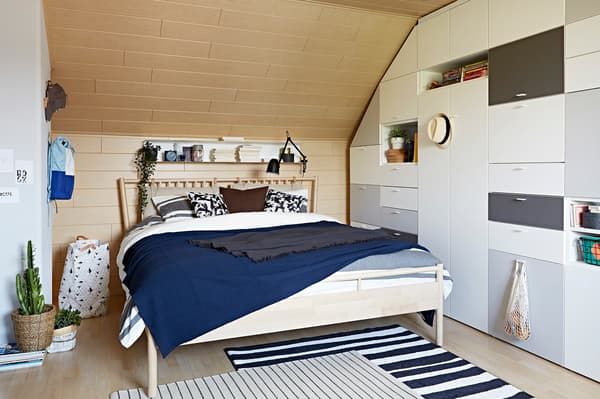 Chambre à coucher avec BJÖRKSNÄS et PLATSA