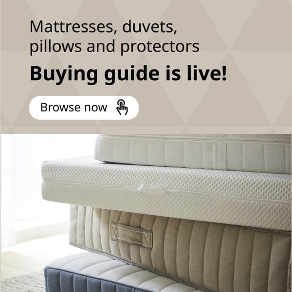 Check out our buying guide for mattresses, quilts & pillows