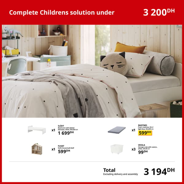 Children bedroom solution under 3200 DH