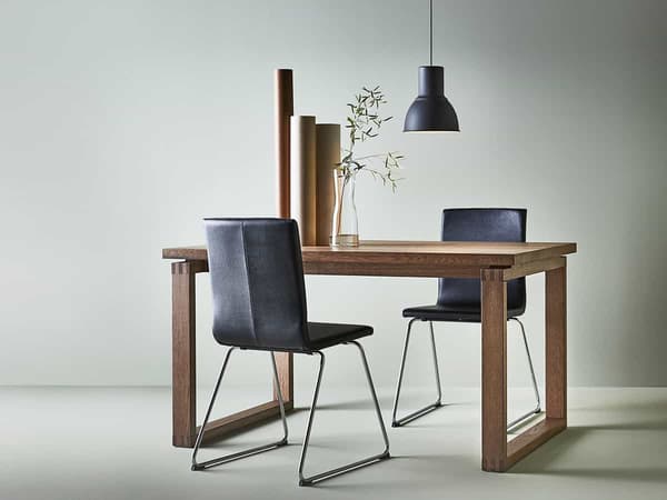 Choosing dining table by size