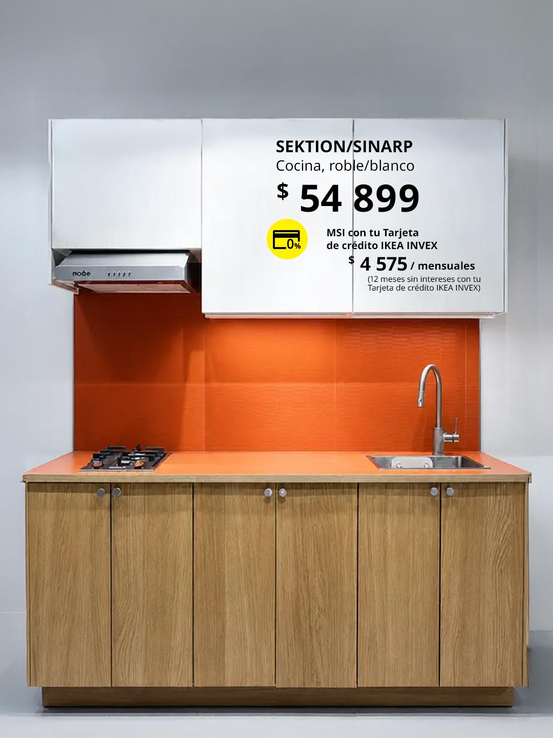 Cocina SEKTION blanco/roble