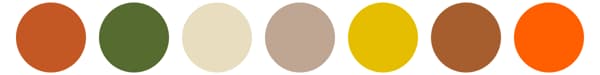 Colours that suit the boho style: terracotta, olive green, sand, taupe, mustard yellow, copper, brown, and orange.