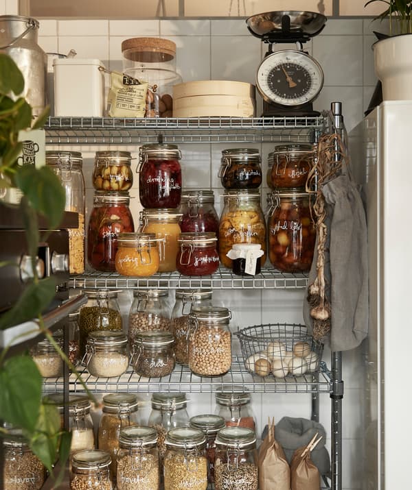 Conserve your favorite veggies, try a reusable glass jar such as IKEA KORKEN jar with lid!