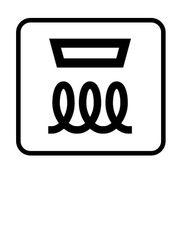 Cookware symbol of induction hob compatible cookware.