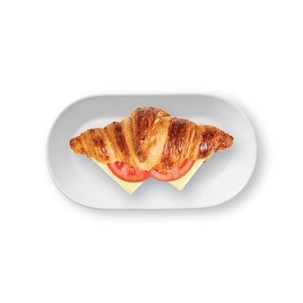 Croissant, cheese and tomato
