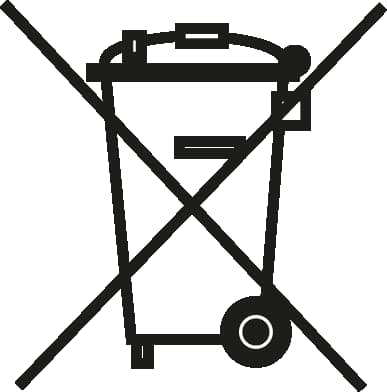 Crossed-out bin symbol