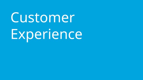 Customer Experience