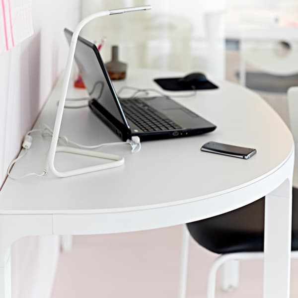 Desk lamp on a desk
