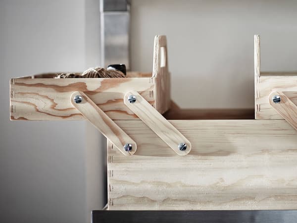 Desk organizer, natural plywood