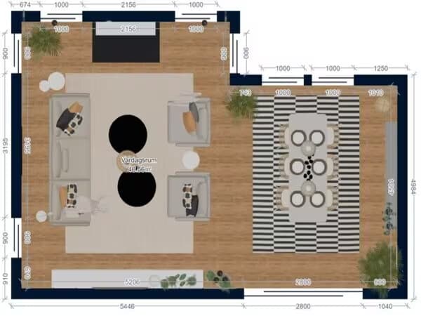 Detailed floor plan