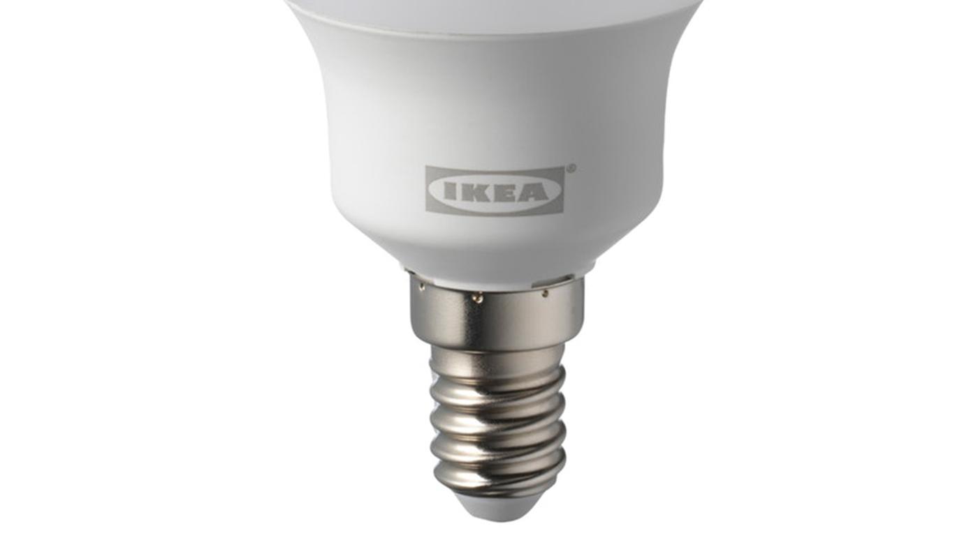 E14 bulb with IKEA logo