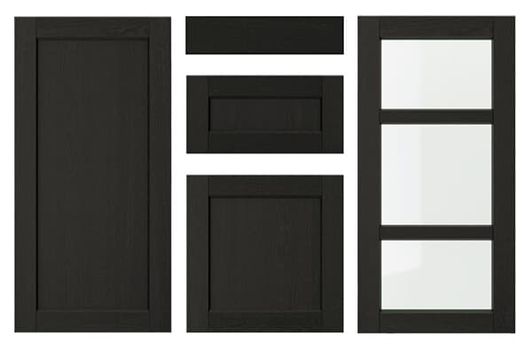 LERHYTTAN black stained kitchen doors