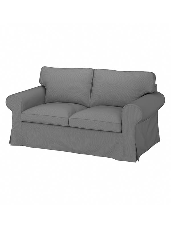 En grå EKTORP 2-personers sofa.